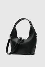 Elegant Black Hobo Bag - Image 3
