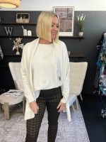 Elegant White Knit Sweater With Polka Dots - Image 5