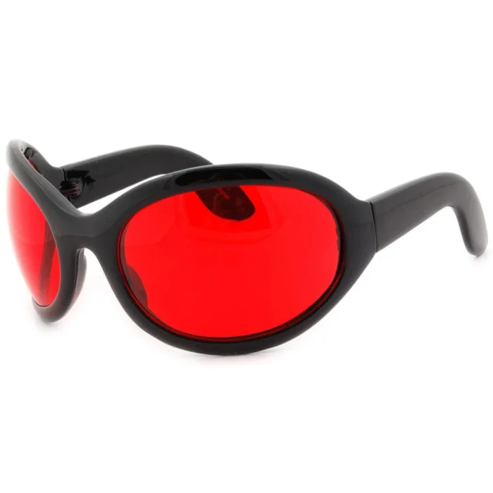 Stylish Oversized Blue Lens Sunglasses - Image 11