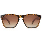 Stylish Tortoise Shell Sunglasses With Wooden Arms - Image 2