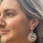 Maze-Inspired Circular Earrings - Image 4