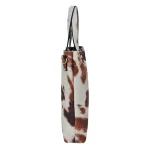 Stylish Cow Print Tote Bag With Adjustable Strap - Image 5