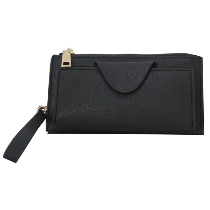 Compact Black Wristlet Wallet - Image 2