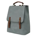 Stylish Backpack With Brown Leather Straps - Image 2