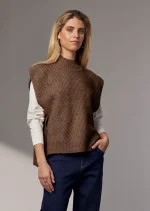 Chunky Knit Brown Vest