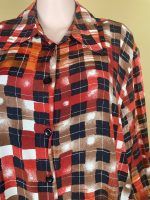Elegant Plaid Oversized Shirt - Image 3