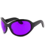 Stylish Oversized Blue Lens Sunglasses - Image 17