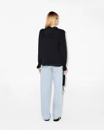 Elegant Black Ruffled Blouse - Image 5