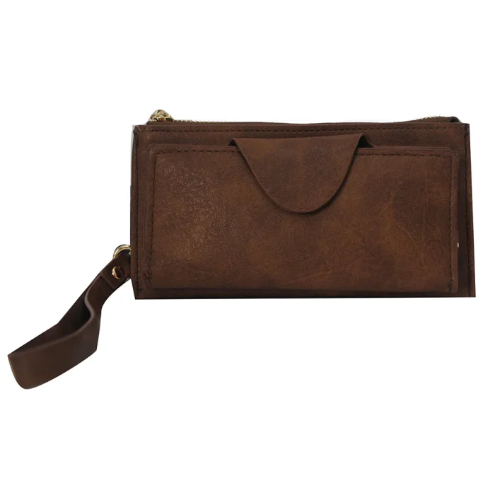 Vintage Leather Wristlet Wallet - Image 2