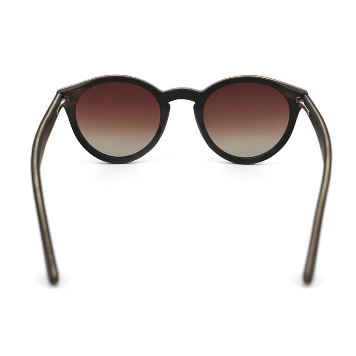 Classic Wooden Frame Sunglasses - Image 4