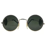 Stylish Gold-Framed Round Sunglasses - Image 4