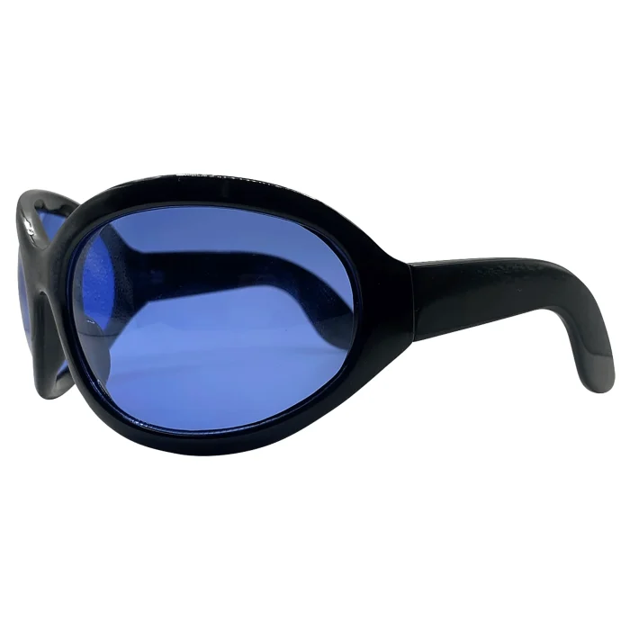 Stylish Oversized Blue Lens Sunglasses - Image 5