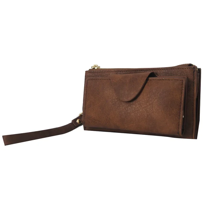 Vintage Leather Wristlet Wallet - Image 1