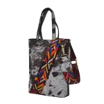 Stylish Cowhide Tote Bag With Bohemian Strap - Image 2