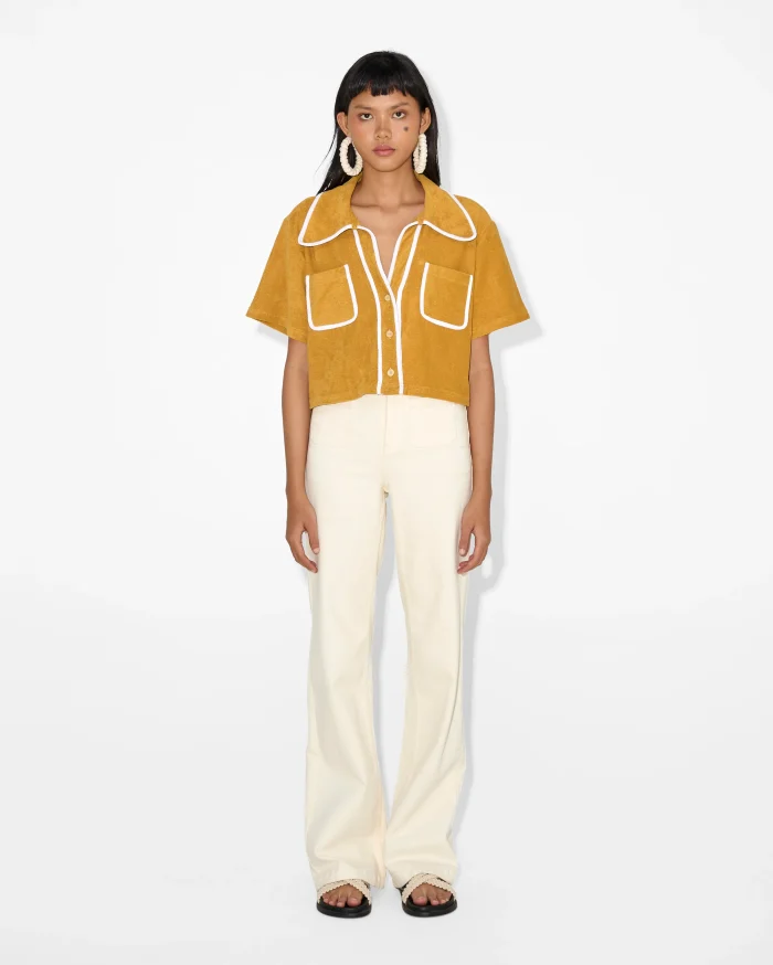 Classic Mustard Button-Down Shirt - Image 1