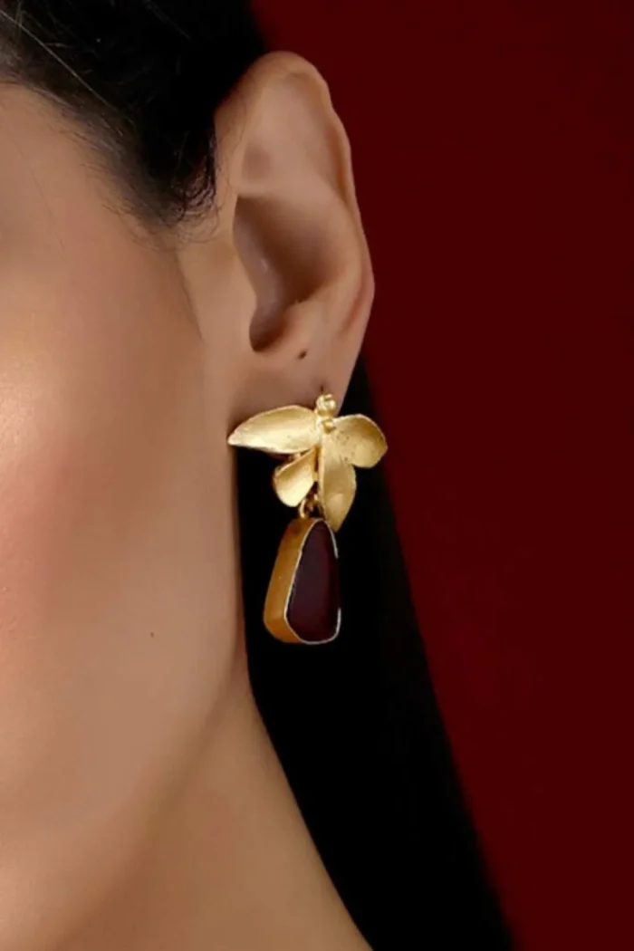 Elegant Butterfly Drop Earrings - Image 2