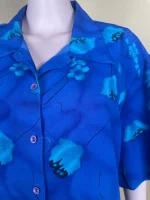 Floral Print Blue Shirt - Image 3