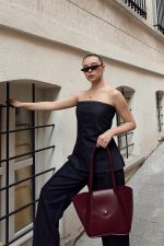 Elegant Maroon Handbag - Image 10