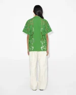 Vibrant Green Embroidered Short-Sleeve Shirt - Image 5