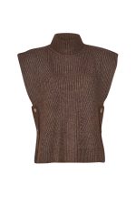 Chunky Knit Brown Vest - Image 3