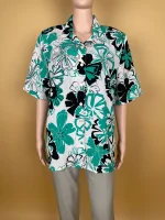 Floral Pattern Oversized Short-Sleeve Shirt - Image 2