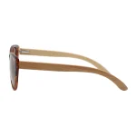 Stylish Tortoiseshell Sunglasses With Bamboo Temples - Image 3