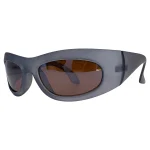 Classic Black Wraparound Sunglasses - Image 6