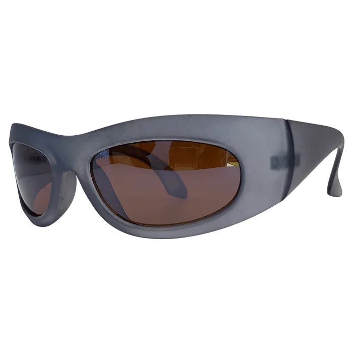 Classic Black Wraparound Sunglasses - Image 6