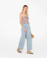 Elegant Striped Halter Top - Image 3