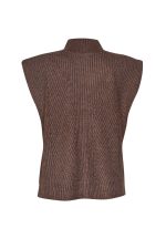 Chunky Knit Brown Vest - Image 2
