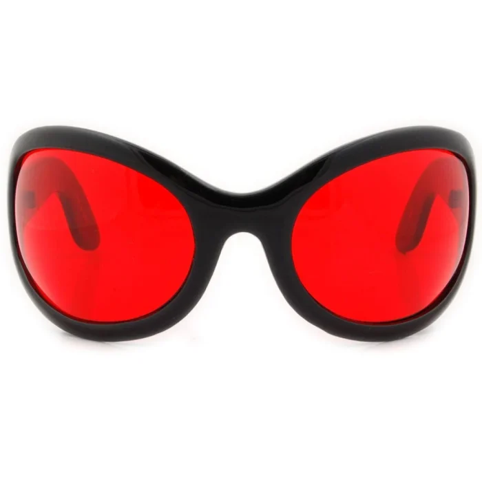 Stylish Oversized Blue Lens Sunglasses - Image 10