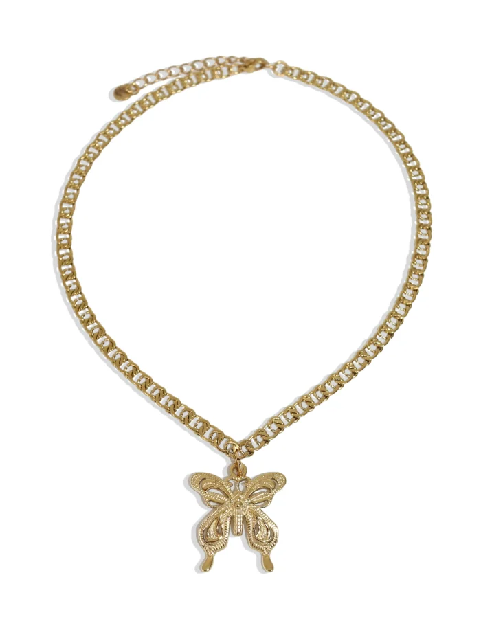 Golden Butterfly Chain Necklace - Image 1