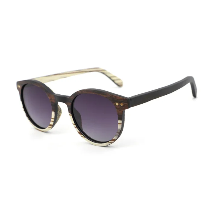Stylish Wooden Frame Sunglasses - Image 1