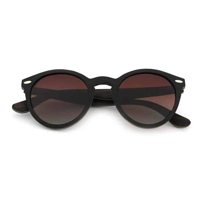 Classic Wooden Frame Sunglasses - Image 2