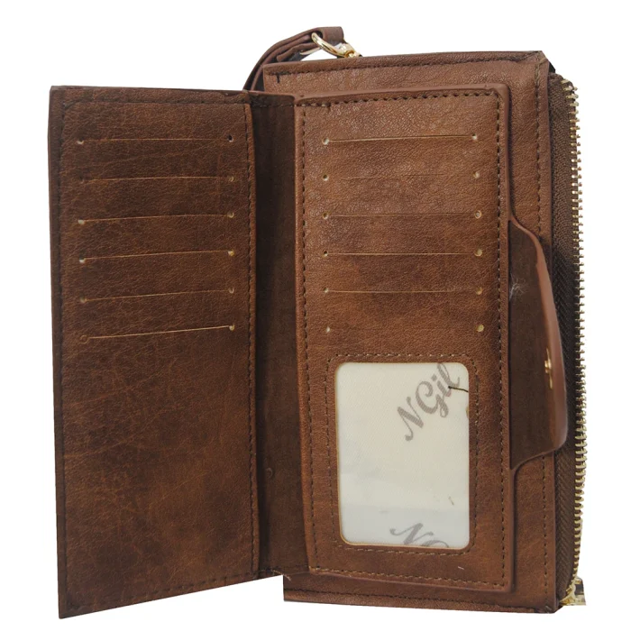 Vintage Leather Wristlet Wallet - Image 4