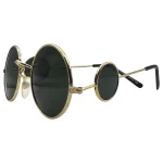 Stylish Gold-Framed Round Sunglasses