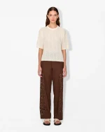 Elegant Open-Knit Short Sleeve Sweater