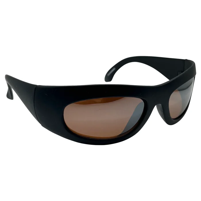 Classic Black Wraparound Sunglasses - Image 3