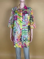 Vibrant Abstract Print Casual Shirt - Image 2