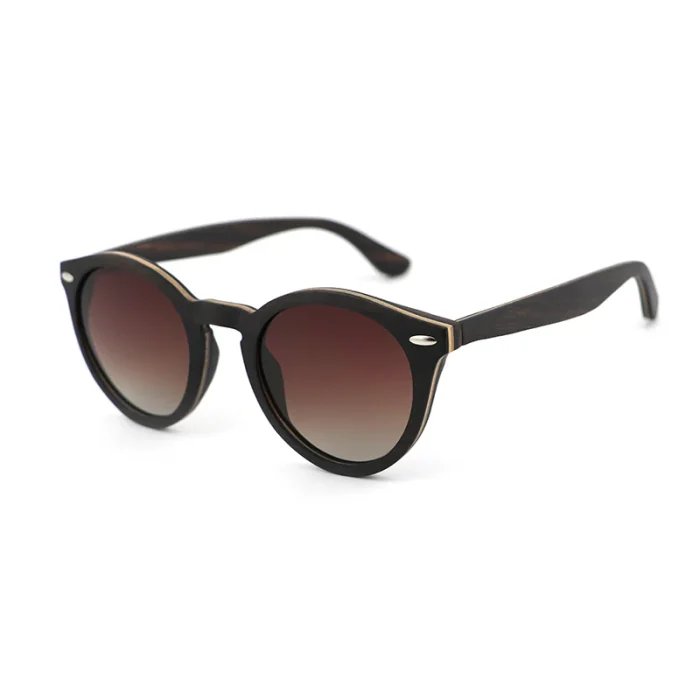 Classic Wooden Frame Sunglasses - Image 1