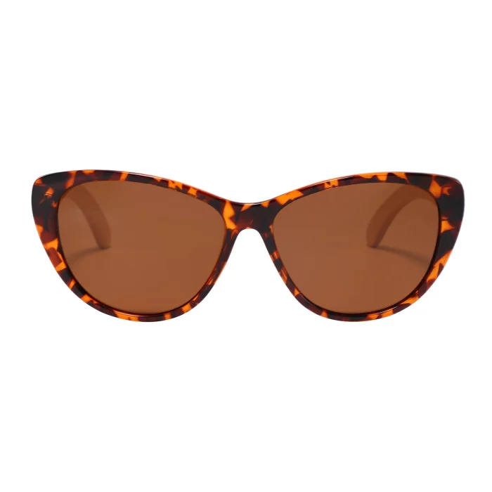 Stylish Tortoiseshell Sunglasses With Bamboo Temples - Image 2