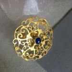 Ornate Floral Filigree Adjustable Ring - Image 2