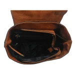Stylish Backpack With Brown Leather Straps - Image 5