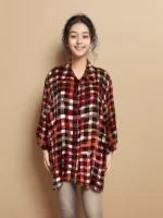 Elegant Plaid Oversized Shirt