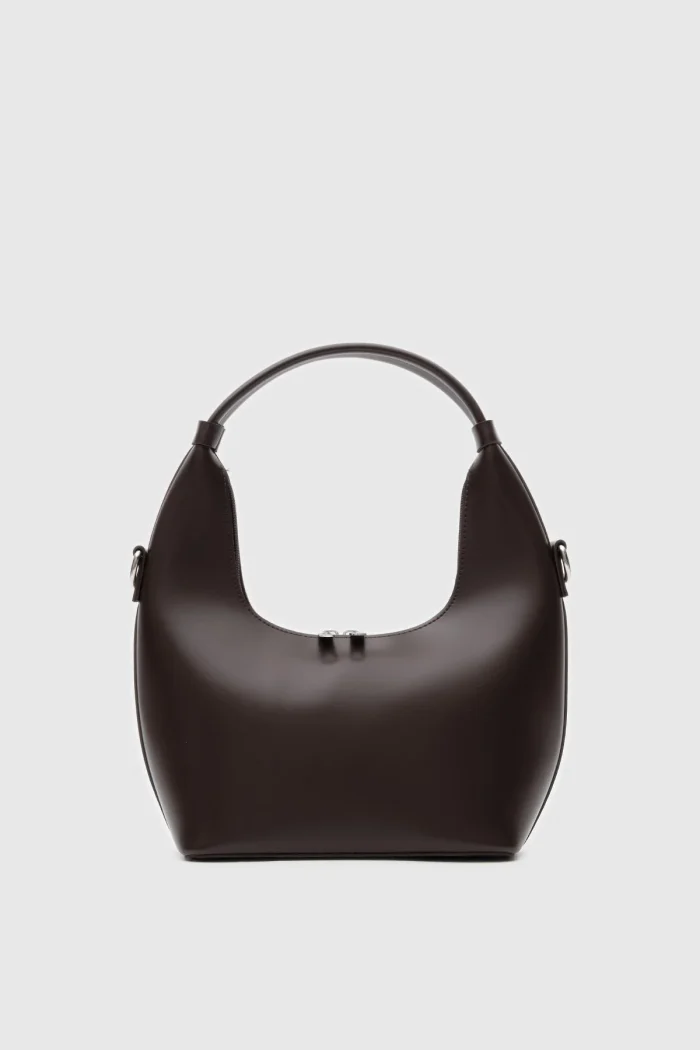 Chic Brown Faux Leather Handbag - Image 2