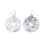 Maze-Inspired Circular Earrings - Image 2