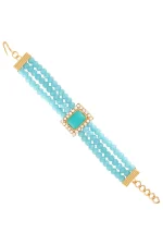 Elegant Beaded Bracelet With Crystal Accent - Image 2