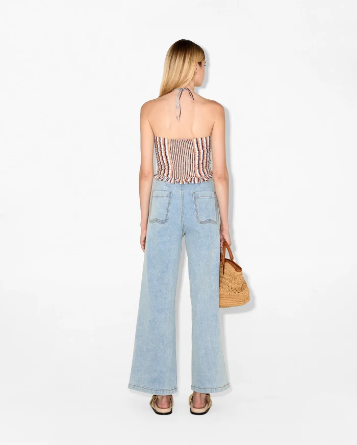 Elegant Striped Halter Top - Image 4
