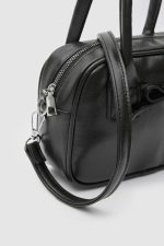 Elegant Black Handbag With Bow Detail - Image 4
