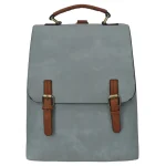 Stylish Backpack With Brown Leather Straps - Image 3